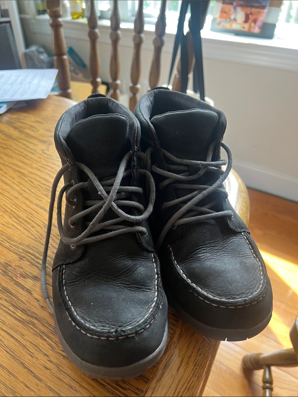 Chaco Kids Black Lace-Up Moc Toe Boots
